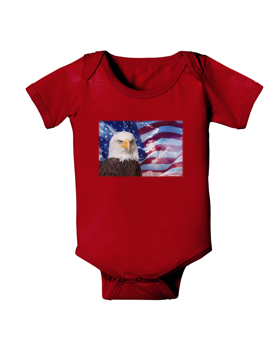 All American Eagle Baby Bodysuit Dark-Baby Romper-TooLoud-Black-06-Months-Davson Sales