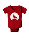 Wolf Howling at the Moon - Design #1 Baby Bodysuit Dark by TooLoud-Baby Romper-TooLoud-Red-06-Months-Davson Sales