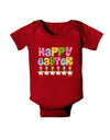 Happy Easter - Tulips Baby Bodysuit Dark by TooLoud-Baby Romper-TooLoud-Red-06-Months-Davson Sales