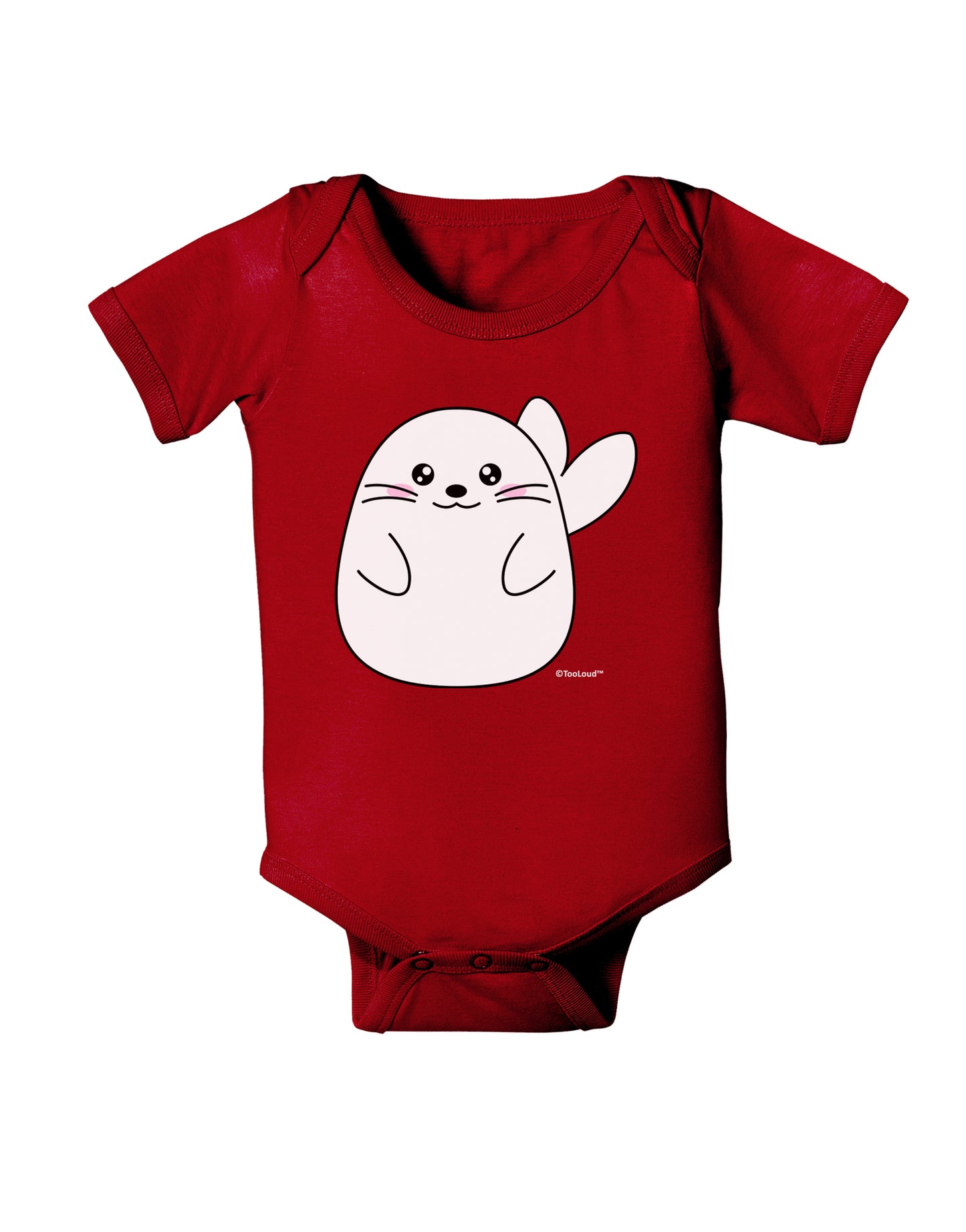Cute Seal Baby Bodysuit Dark by TooLoud-Baby Romper-TooLoud-Red-06-Months-Davson Sales