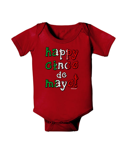 Happy Cinco de Mayo - Cactus Design Baby Bodysuit Dark by TooLoud-Baby Romper-TooLoud-Red-06-Months-Davson Sales