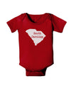 South Carolina - United States Shape Baby Bodysuit Dark by TooLoud-Baby Romper-TooLoud-Red-06-Months-Davson Sales