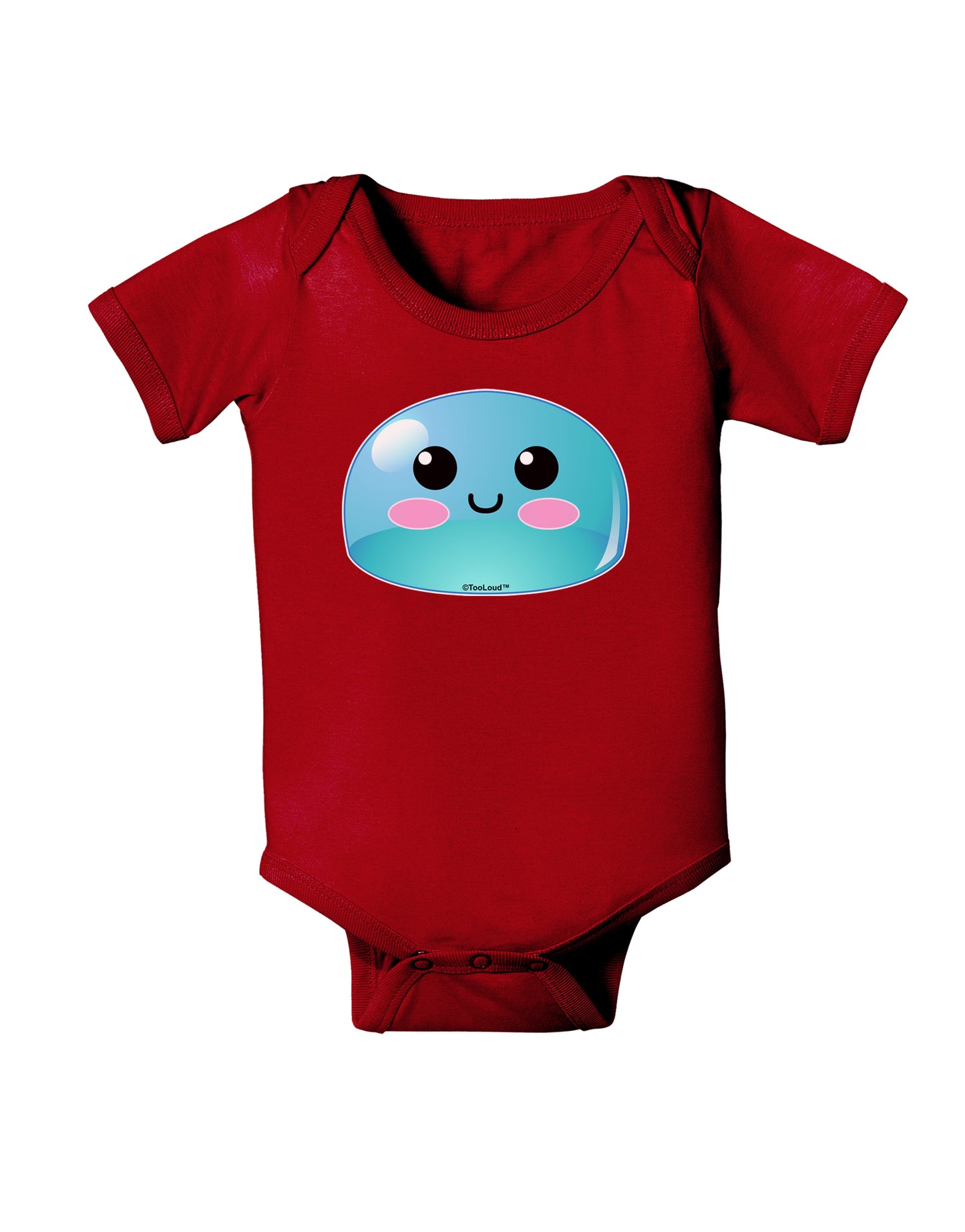 Cute RPG Slime - Blue Baby Bodysuit Dark by TooLoud-Baby Romper-TooLoud-Red-06-Months-Davson Sales