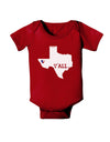 Texas State Y'all Design with Flag Heart Baby Bodysuit Dark by TooLoud-Baby Romper-TooLoud-Red-06-Months-Davson Sales