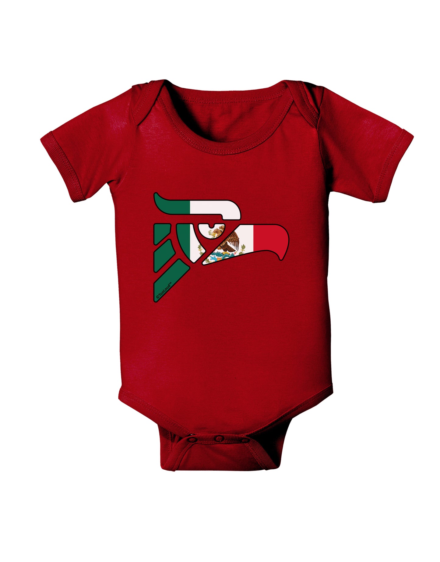Hecho en Mexico Eagle Symbol - Mexican Flag Baby Bodysuit Dark by TooLoud-Baby Romper-TooLoud-Red-06-Months-Davson Sales