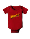 Onomatopoeia BAMM Baby Bodysuit Dark-Baby Romper-TooLoud-Red-06-Months-Davson Sales