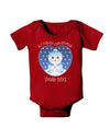 Personalized My First Christmas Snowbaby Blue Baby Bodysuit Dark-Baby Romper-TooLoud-Red-06-Months-Davson Sales