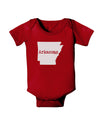 Arkansas - United States Shape Baby Bodysuit Dark by TooLoud-Baby Romper-TooLoud-Red-06-Months-Davson Sales