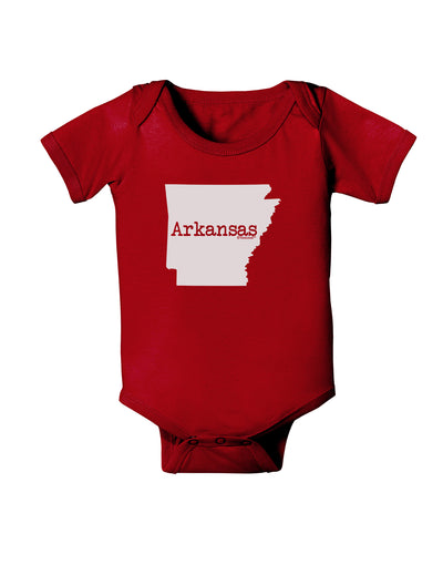 Arkansas - United States Shape Baby Bodysuit Dark by TooLoud-Baby Romper-TooLoud-Red-06-Months-Davson Sales