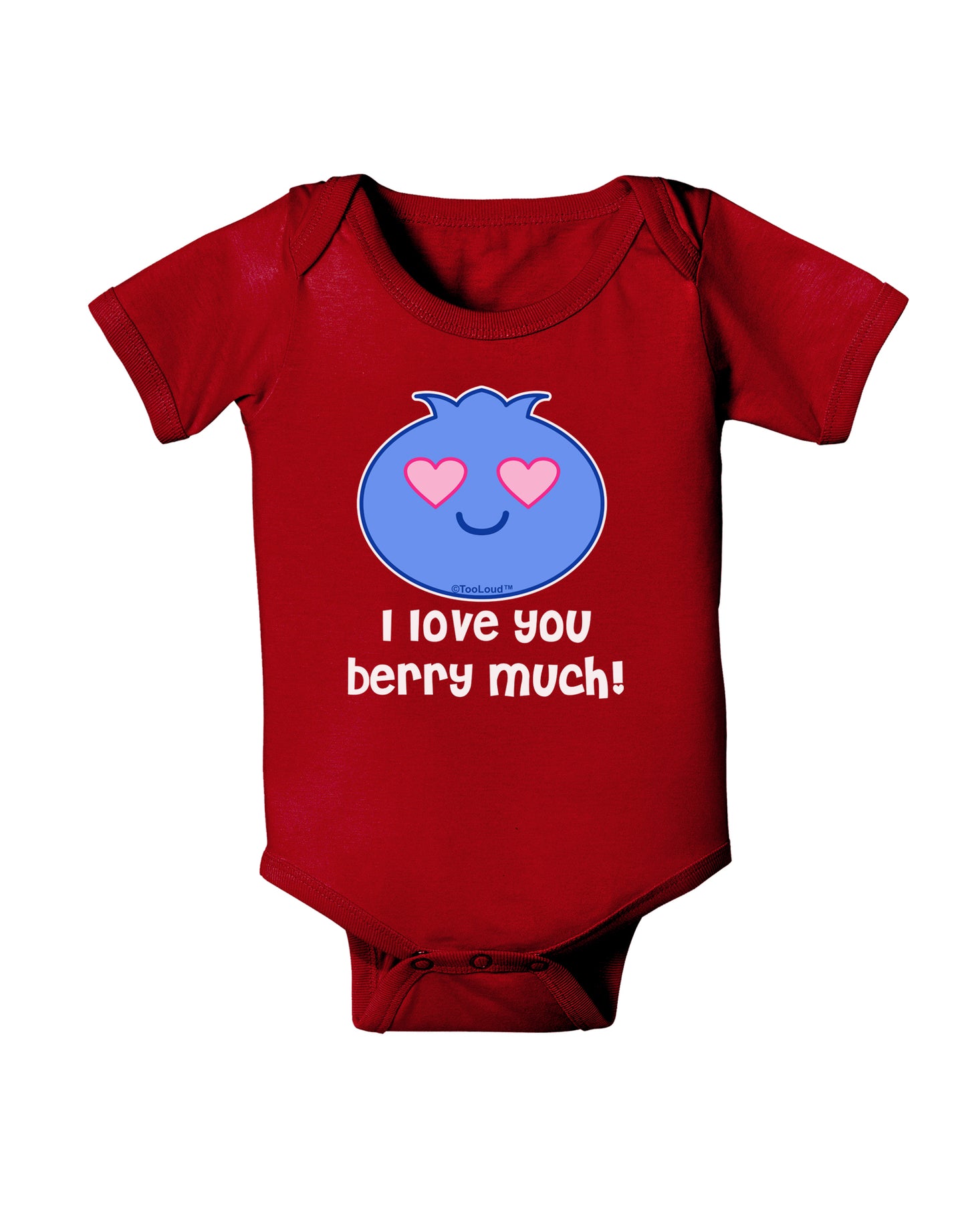 I Love You Berry Much Baby Bodysuit Dark by TooLoud-Baby Romper-TooLoud-Red-06-Months-Davson Sales