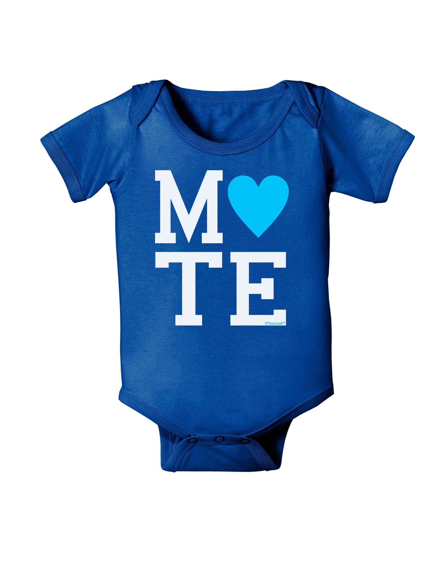 Matching Soulmate Design - Mate - Blue Baby Bodysuit Dark by TooLoud-Baby Romper-TooLoud-Royal-Blue-06-Months-Davson Sales