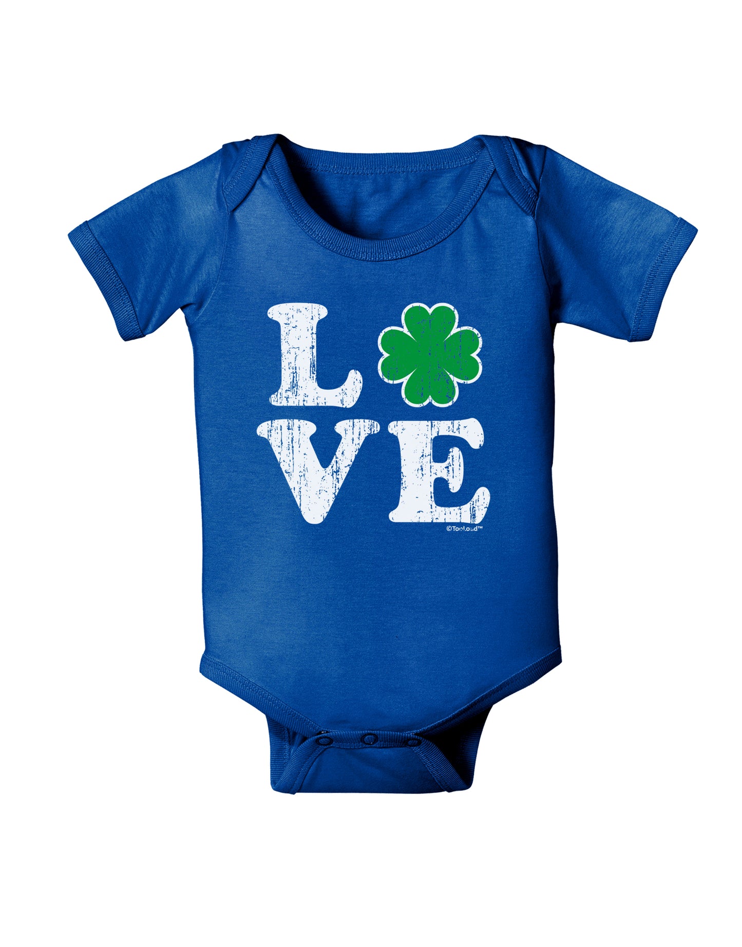 Irish Love - Distressed Baby Bodysuit Dark by TooLoud-Baby Romper-TooLoud-Royal-Blue-06-Months-Davson Sales