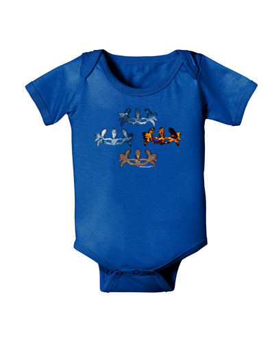 Four Elemental Masquerade Masks Baby Bodysuit Dark by TooLoud-Baby Romper-TooLoud-Royal-Blue-06-Months-Davson Sales