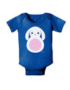 TooLoud Cute Bunny with Floppy Ears - Pink Baby Bodysuit Dark-Baby Romper-TooLoud-Royal-Blue-06-Months-Davson Sales