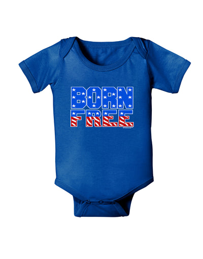 Born Free Color Baby Bodysuit Dark by TooLoud-Baby Romper-TooLoud-Royal-Blue-06-Months-Davson Sales