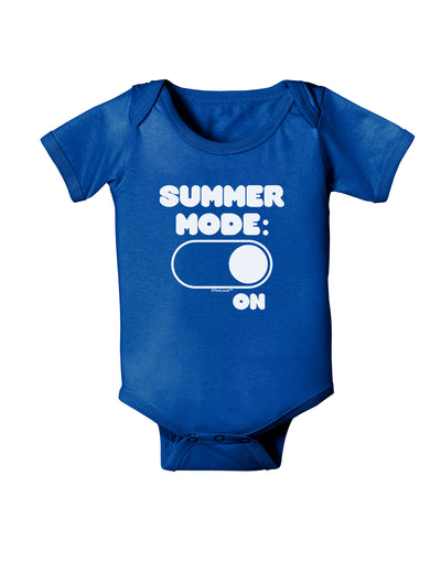 Summer Mode On Baby Bodysuit Dark by TooLoud-Baby Romper-TooLoud-Royal-Blue-06-Months-Davson Sales