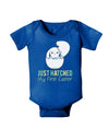 Just Hatched - My First Easter - Blue Baby Bodysuit Dark by TooLoud-Baby Romper-TooLoud-Royal-Blue-06-Months-Davson Sales