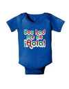 You Had Me at Hola - Mexican Flag Colors Baby Bodysuit Dark by TooLoud-Baby Romper-TooLoud-Royal-Blue-06-Months-Davson Sales