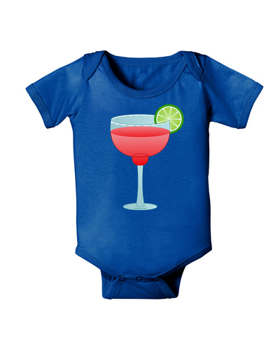 Red Margarita with Lime - Cinco de Mayo Baby Bodysuit Dark by TooLoud-Baby Romper-TooLoud-Royal-Blue-06-Months-Davson Sales