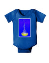 Solo Jellyfish Watercolor Baby Bodysuit Dark-Baby Romper-TooLoud-Royal-Blue-06-Months-Davson Sales