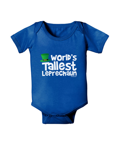 World's Tallest Leprechaun Baby Bodysuit Dark by TooLoud-Baby Romper-TooLoud-Royal-Blue-06-Months-Davson Sales