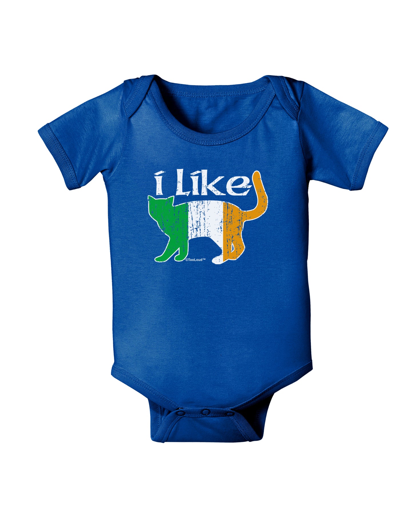 I Like Irish Cat Silhouette Baby Bodysuit Dark by TooLoud-Baby Romper-TooLoud-Royal-Blue-06-Months-Davson Sales
