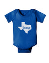 Texas - United States Shape Baby Bodysuit Dark by TooLoud-Baby Romper-TooLoud-Royal-Blue-06-Months-Davson Sales