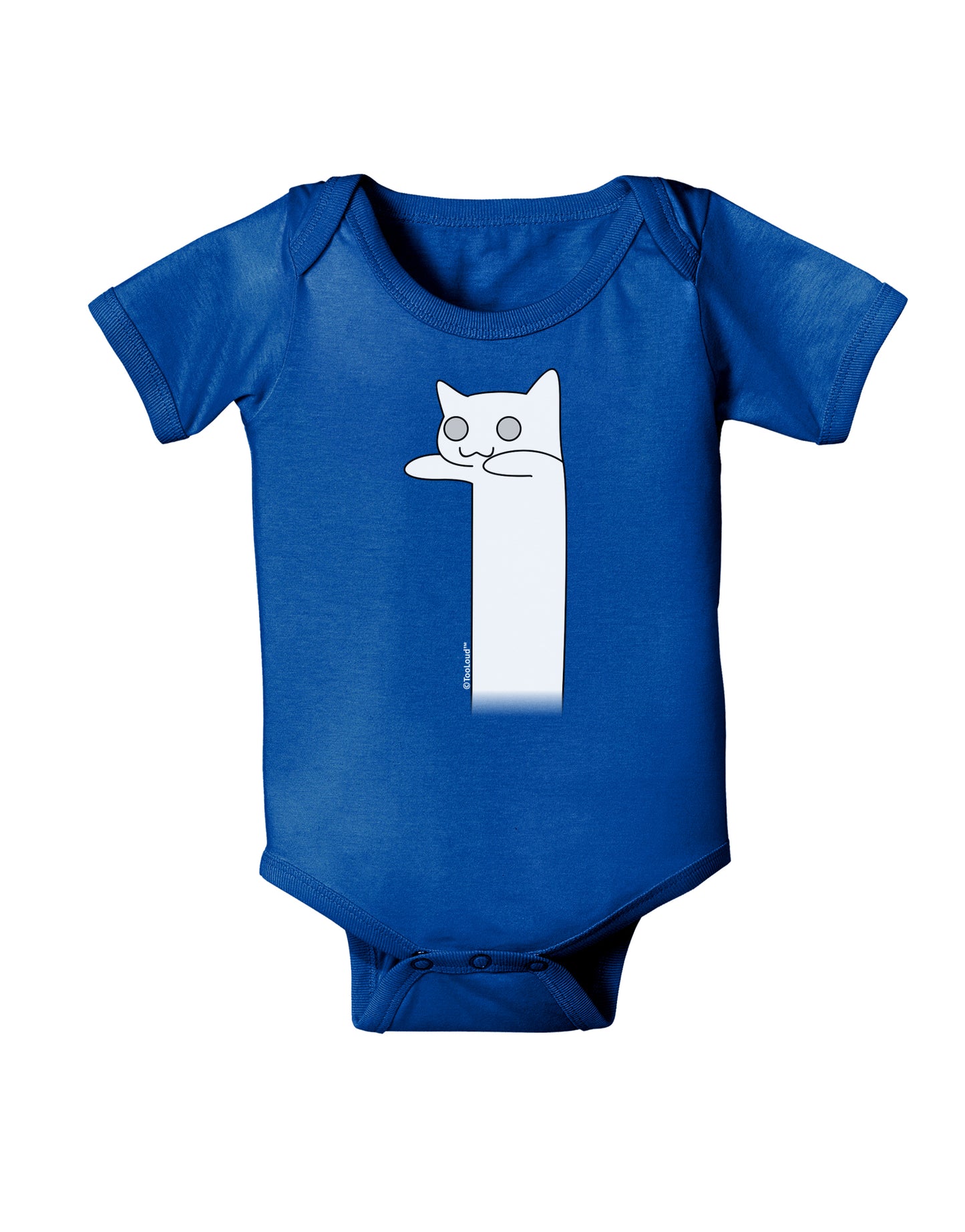 Longcat - Internet Humor Baby Bodysuit Dark by TooLoud-Baby Romper-TooLoud-Royal-Blue-06-Months-Davson Sales