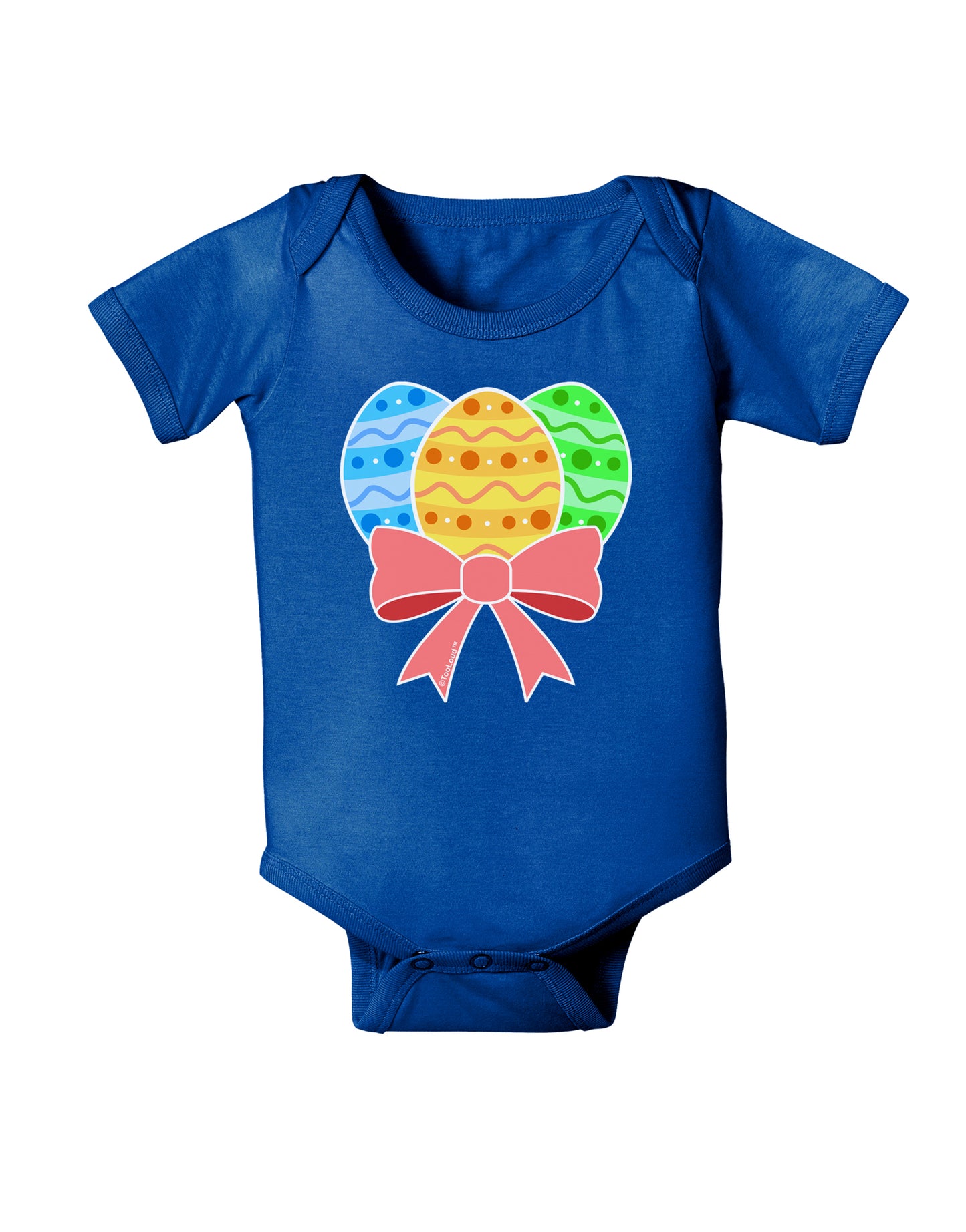 Easter Eggs With Bow Baby Bodysuit Dark by TooLoud-Baby Romper-TooLoud-Royal-Blue-06-Months-Davson Sales