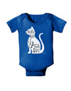 Every Day Is Caturday Cat Silhouette Baby Bodysuit Dark by TooLoud-Baby Romper-TooLoud-Royal-Blue-06-Months-Davson Sales