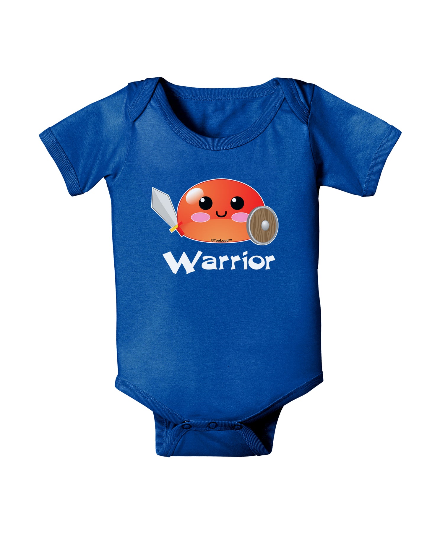 Cute RPG Slime - Warrior Baby Bodysuit Dark by TooLoud-Baby Romper-TooLoud-Royal-Blue-06-Months-Davson Sales