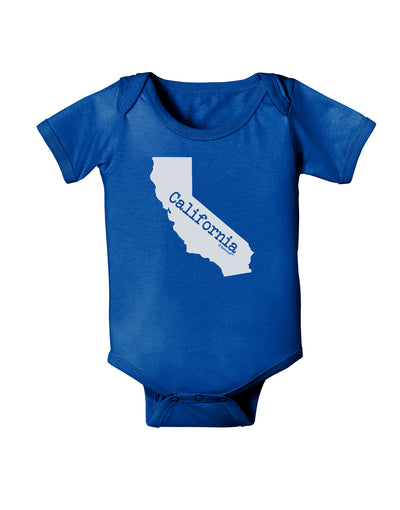 California - United States Shape Baby Bodysuit Dark by TooLoud-Baby Romper-TooLoud-Royal-Blue-06-Months-Davson Sales