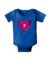 Water Droplet Heart Magenta Baby Bodysuit Dark by TooLoud-Baby Romper-TooLoud-Royal-Blue-06-Months-Davson Sales