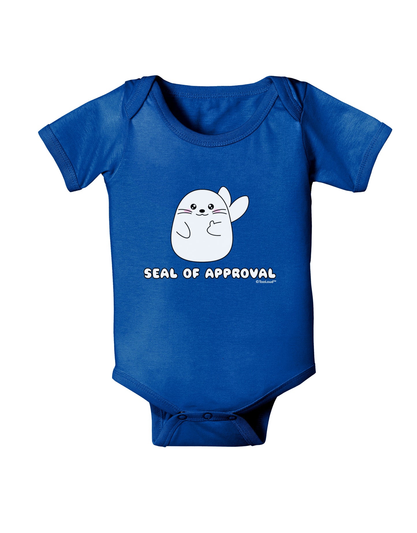 Seal of Approval Baby Bodysuit Dark by TooLoud-Baby Romper-TooLoud-Royal-Blue-06-Months-Davson Sales