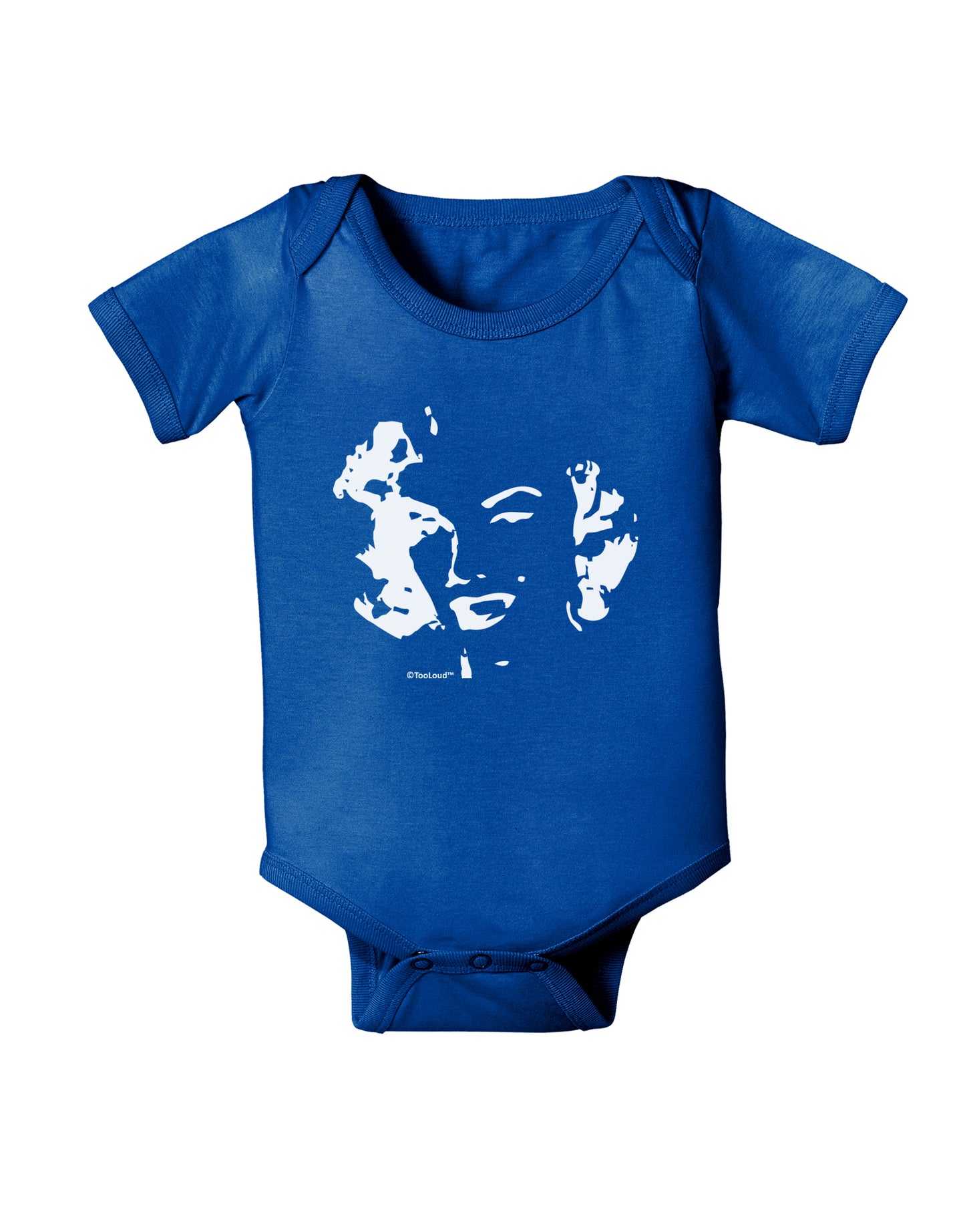 Marilyn Monroe Cutout Design Baby Bodysuit Dark by TooLoud-Baby Romper-TooLoud-Royal-Blue-06-Months-Davson Sales