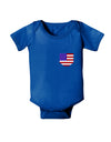 American Flag Faux Pocket Design Baby Bodysuit Dark by TooLoud-Baby Romper-TooLoud-Royal-Blue-06-Months-Davson Sales