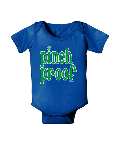 Pinch Proof - St. Patrick's Day Baby Bodysuit Dark by TooLoud-Baby Romper-TooLoud-Royal-Blue-06-Months-Davson Sales