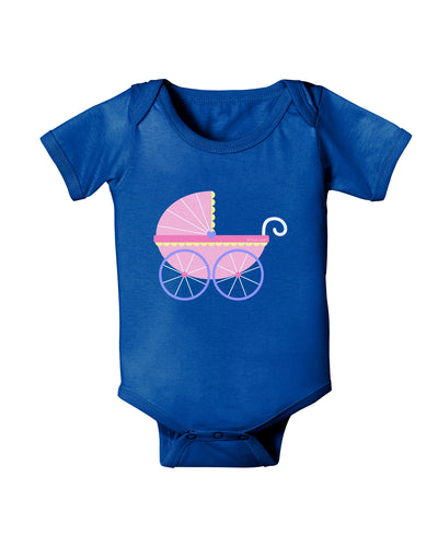 Baby Girl Carriage Baby Bodysuit Dark-Baby Romper-TooLoud-Royal-Blue-06-Months-Davson Sales