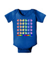 Pandamonium Rainbow Pandas Baby Bodysuit Dark by TooLoud-Baby Romper-TooLoud-Royal-Blue-06-Months-Davson Sales