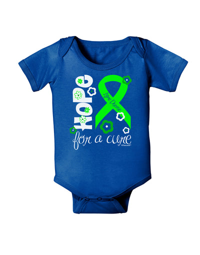 Hope for a Cure - Lime Green Ribbon Lyme Disease - Flowers Baby Bodysuit Dark-Baby Romper-TooLoud-Royal-Blue-06-Months-Davson Sales