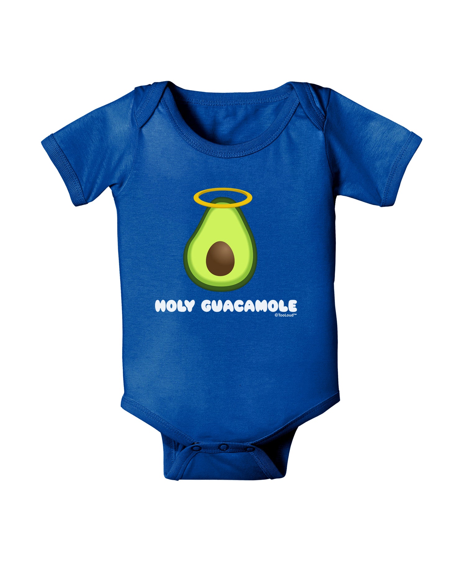 Holy Guacamole Design Baby Bodysuit Dark by TooLoud-Baby Romper-TooLoud-Royal-Blue-06-Months-Davson Sales