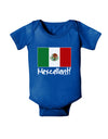 Mexcellent - Mexican Flag Baby Bodysuit Dark-Baby Romper-TooLoud-Royal-Blue-06-Months-Davson Sales