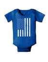 Stamp Style American Flag - Distressed Baby Bodysuit Dark by TooLoud-Baby Romper-TooLoud-Royal-Blue-06-Months-Davson Sales