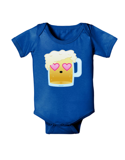 Cute Infatuated Beer Baby Bodysuit Dark by TooLoud-Baby Romper-TooLoud-Royal-Blue-06-Months-Davson Sales