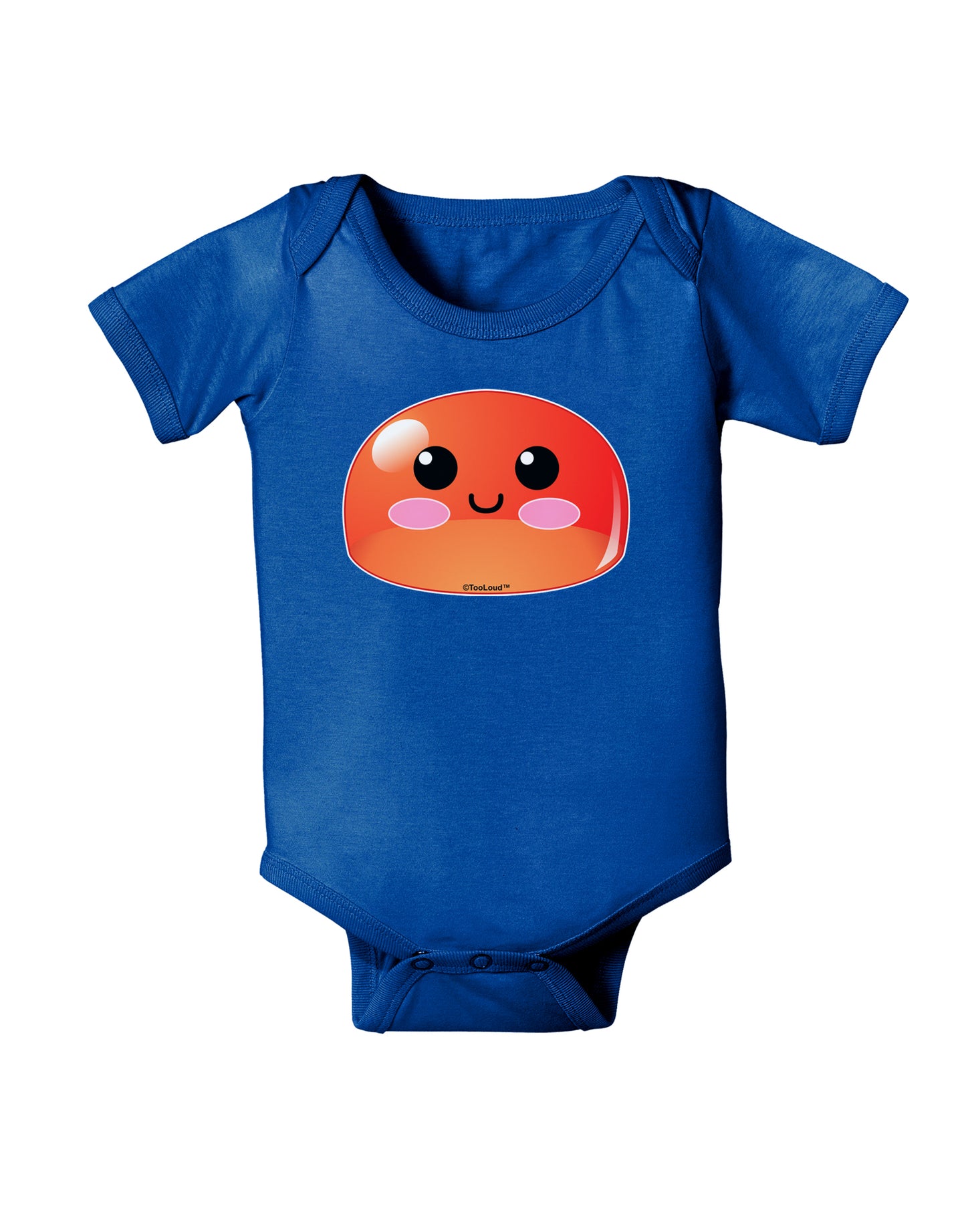 Cute RPG Slime - Red Baby Bodysuit Dark by TooLoud-Baby Romper-TooLoud-Royal-Blue-06-Months-Davson Sales