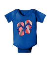 Stars and Stripes Flip Flops Baby Bodysuit Dark-Baby Romper-TooLoud-Royal-Blue-06-Months-Davson Sales
