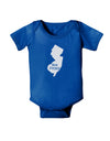 New Jersey - United States Shape Baby Bodysuit Dark by TooLoud-Baby Romper-TooLoud-Royal-Blue-06-Months-Davson Sales