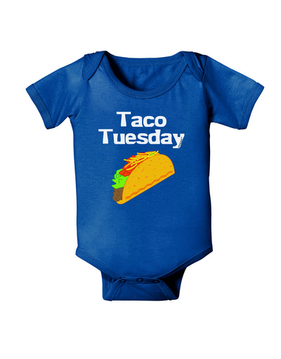 Taco Tuesday Design Baby Bodysuit Dark by TooLoud-Baby Romper-TooLoud-Royal-Blue-06-Months-Davson Sales