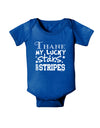 Thank My Lucky Stars and Stripes Baby Bodysuit Dark by TooLoud-Baby Romper-TooLoud-Royal-Blue-06-Months-Davson Sales