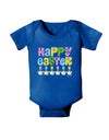 Happy Easter - Tulips Baby Bodysuit Dark by TooLoud-Baby Romper-TooLoud-Royal-Blue-06-Months-Davson Sales